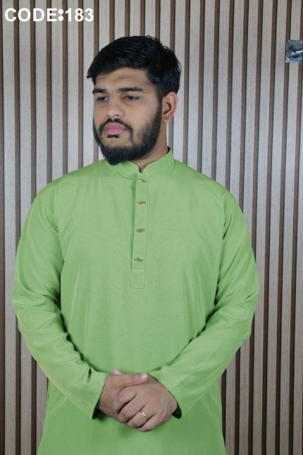 Men’s Light Green Cotton Kurta